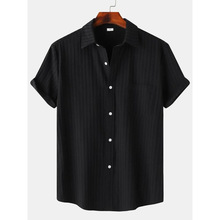 N 72569 3D linen check men's short shirt 3D �������ʿ�����