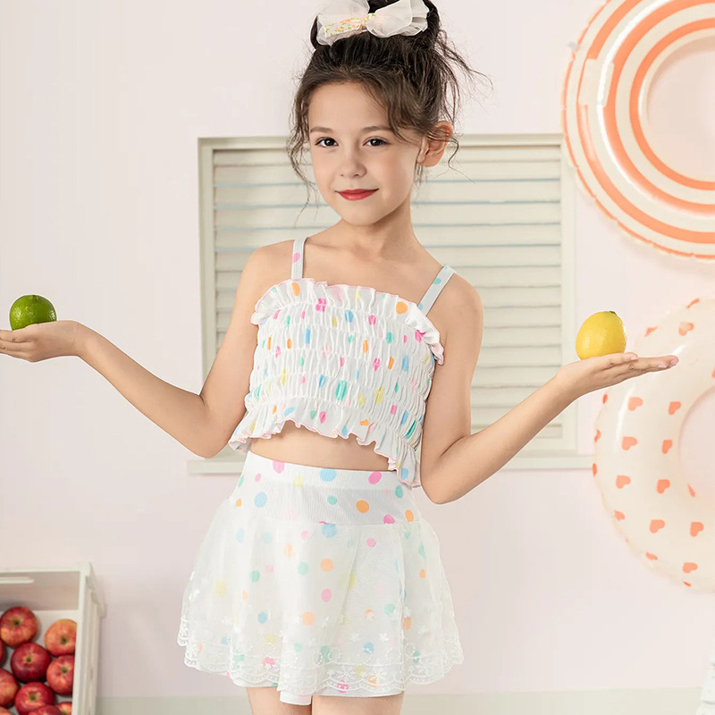 Traje de baño para niños, niña, niña 2025, nuevo traje de baño dividido de dos piezas, traje de baño conservador para niños mayores y estudiantes de secundaria