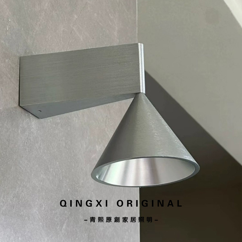 意式极简可升降卧室床头小吊灯简约高级感创意圆锥吧台玄关吊线灯|undefined
