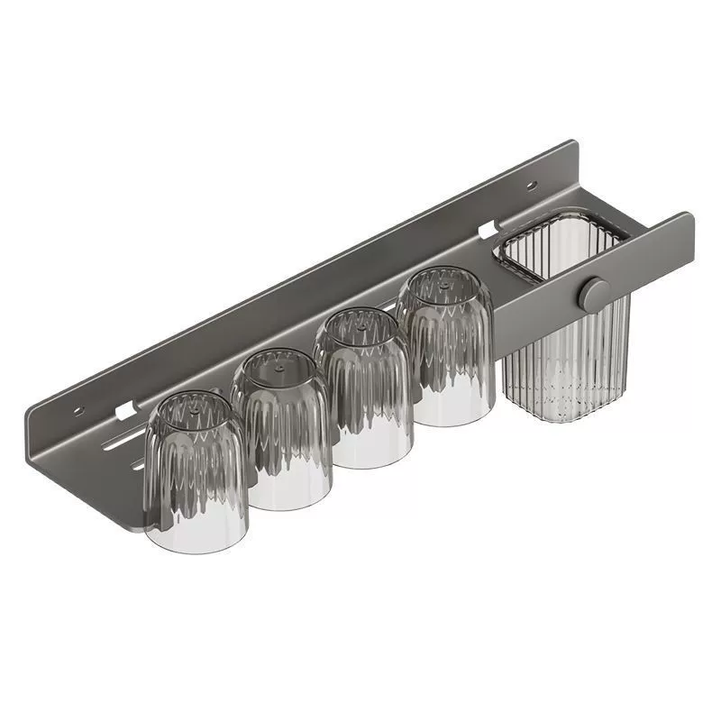 Toothbrush, mouthwash, glass holder, storage system, set