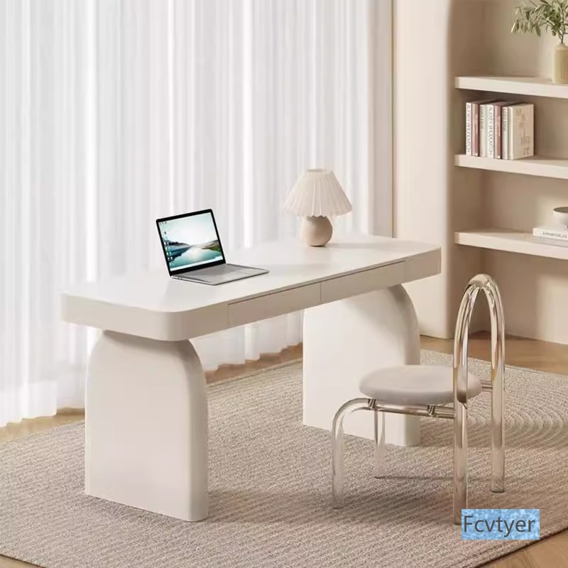 Yuanyuqin Writing Desk Office Desk Bedroom Study Light Luxury Solid Wood Desk Home Girls Modern Simple Study Style