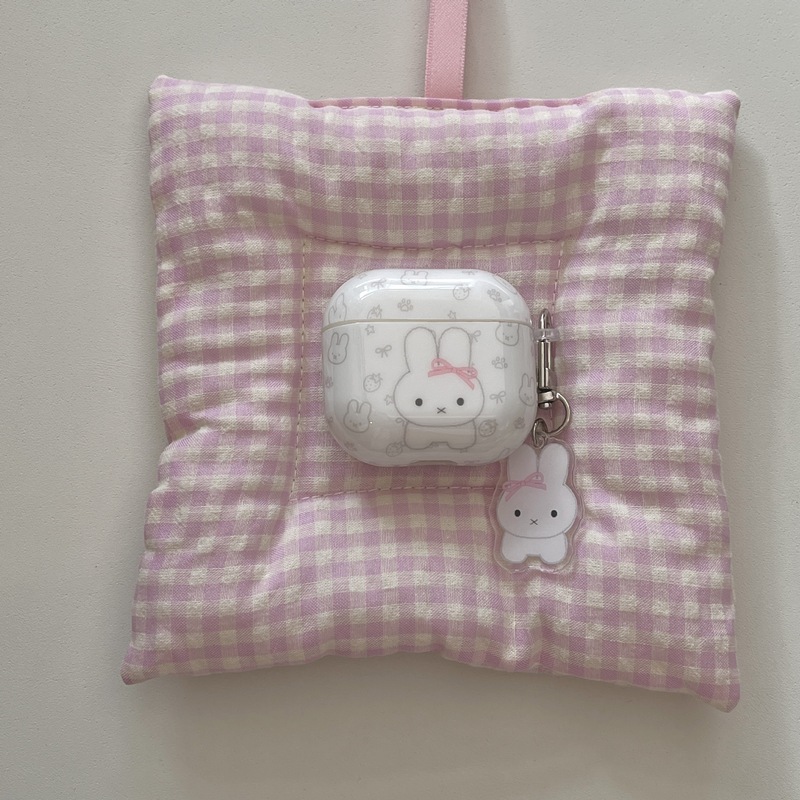 韩系粉色蝴蝶结兔子适用Airpods4/3耳机保护壳套2pro二三代新款女|undefined