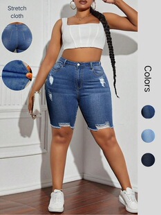 X 28328 Stretch Frayed Denim Shorts �������Kţ�ж�ѝ ��