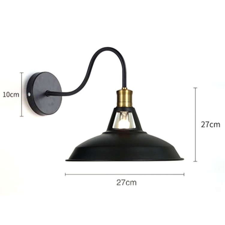 Araña de hierro forjado de viento industrial transfronterizo, restaurante retro, barra de bar, candelabro de porche, pantalla de lámpara de un solo cabezal