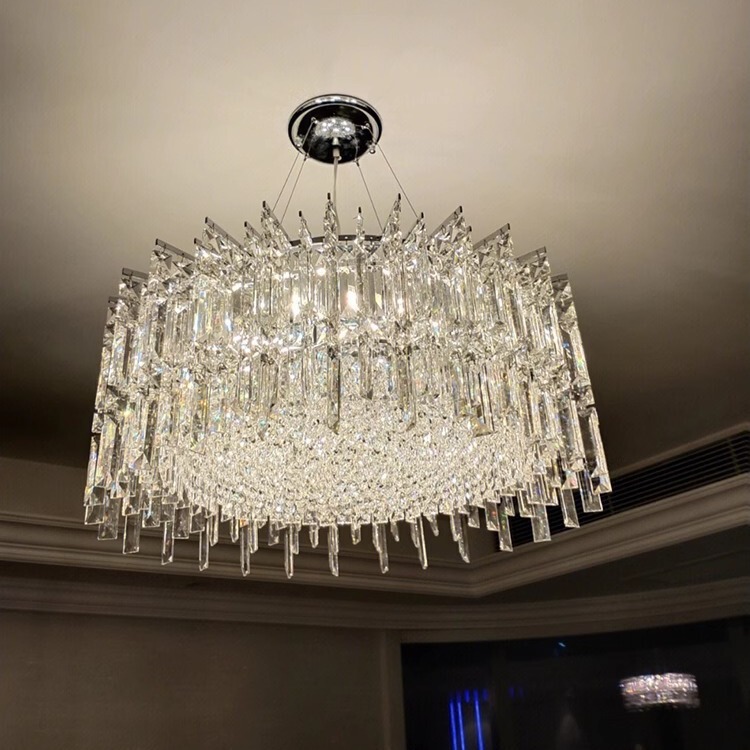 Milan Imported Light Luxury Crystal Chandelier Design Living Room Dining Room Bedroom Simple Villa High-end Luxury Model Room