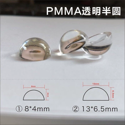 PMMA dekorativ kürə, akril yarımkürə, DIY aksesuarları, ayaqaltılar
