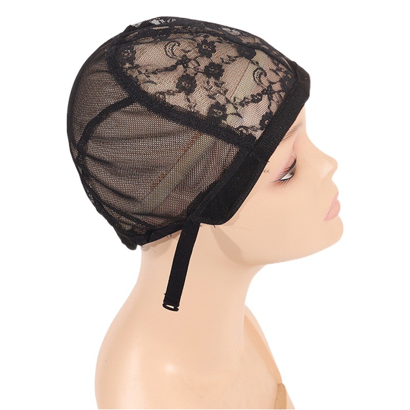 Peluca tapa de malla mecanismo completo cubierta de la cabeza transpirable cómodo elástico tapa accesorios de cuero accesorios de encaje neto de pelo de papel adhesivo fondo de malla