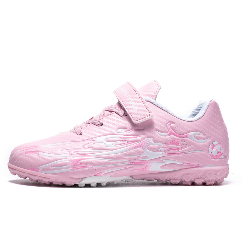 2025 nuevos niños y niñas transfronterizos zapatos de entrenamiento de clavos zapatos de fútbol estudiantes zapatos de fútbol de desgaste fábrica directa