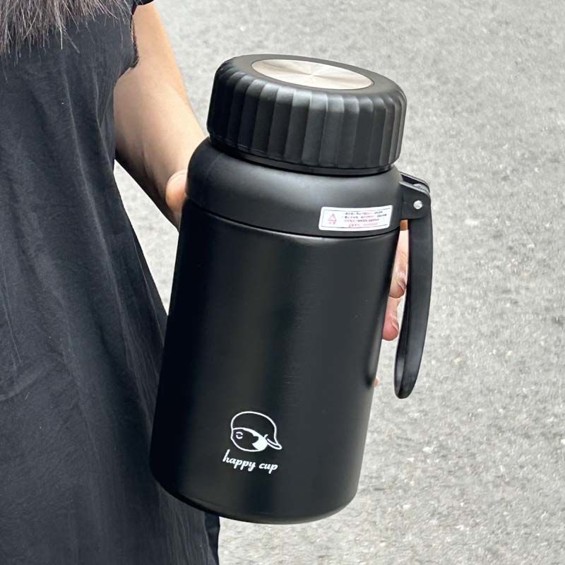 卡通情侣保温杯不锈钢高颜值带茶隔泡茶杯简约便捷礼品水杯|undefined