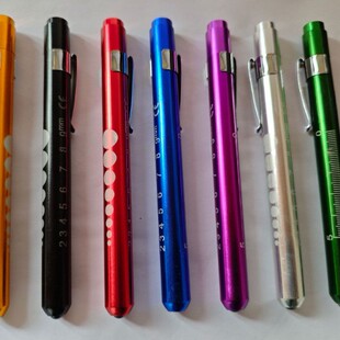 Pen flashlight aluminum alloy pen lamp led pen lamp pupil pen oral lamp yellow white light small flashlight LOGO