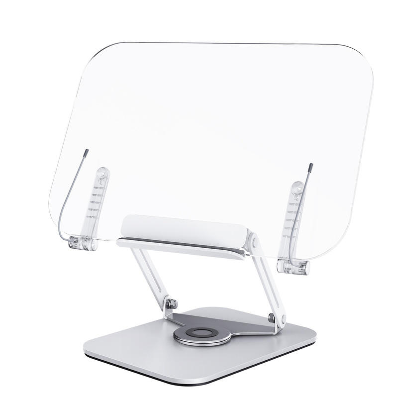 Acrylic Laptop Stand Rotating Computer Reading Bookshelf Metal Reading Stand Foldable Tablet Rotating Design
