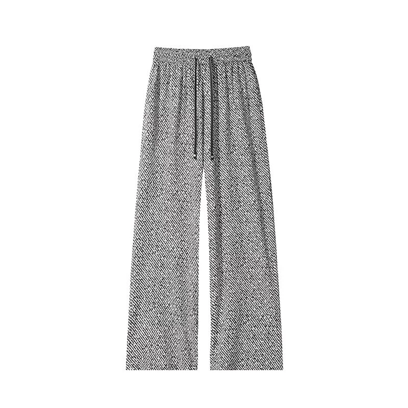 Fashionable demi-season trend trousers for men and women, American style, oversize, loose straight fit
