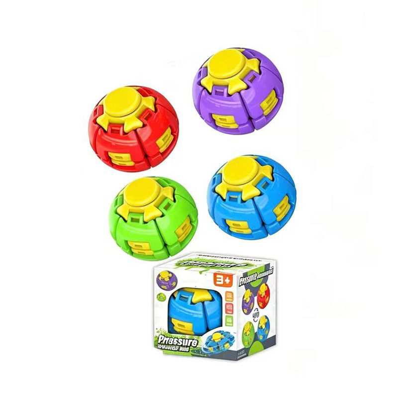 Nuevos productos transfronterizos 3D de impresión de presión rotatoria bola espiral de descompresión de dedo giroscopio tecla de descompresión de engranajes juguetes pequeños