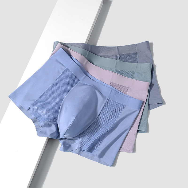 Air Pocket Modal Men's Summer Breathable Mesh Invisible Underwear for Men, Soft Straight Leg Pants from the Source Factory