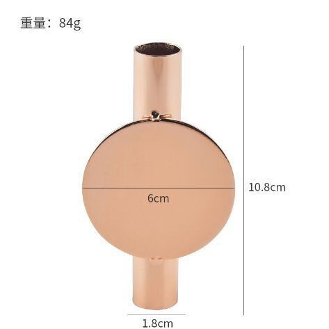 Creative wall flower vase Nordic style wall flower tube vase gold punch-free living room wall decoration pendant