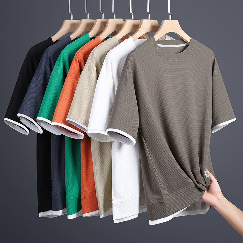 Foreign trade tail cut label tail goods clearance men's fashion short sleeve t-shirt men's export original men's summer tide brand t-shirt