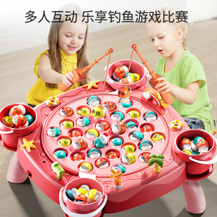 Electric Magnetic Fishing Platform Children's Early Education Puzzle Music Interactive Play House Toys Boys and Girls Wholesale Gifts