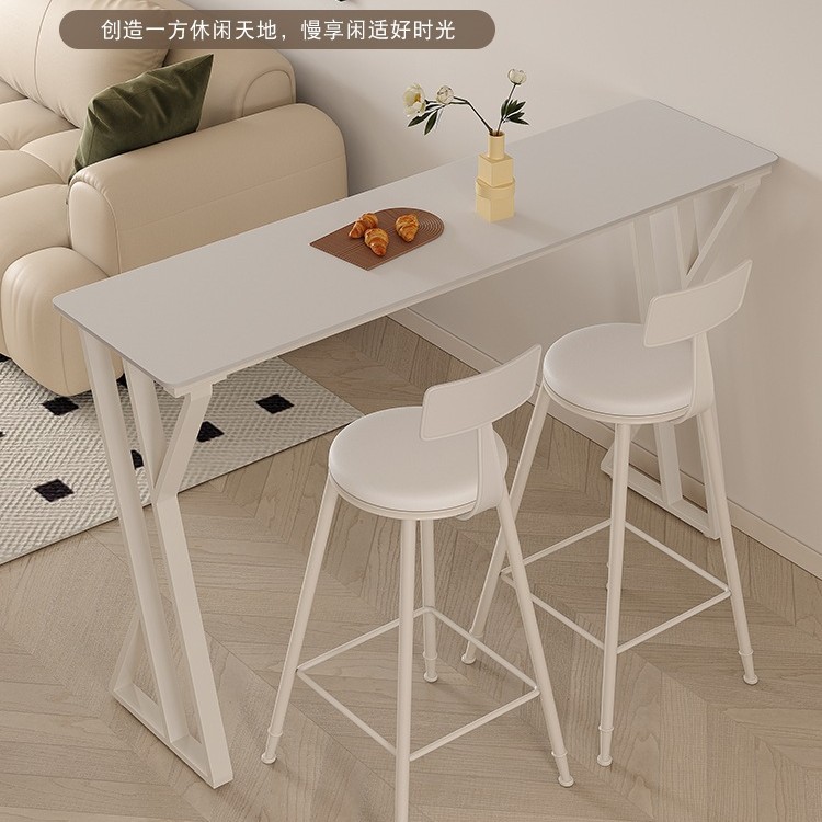 Bar Table Home Wall Partition Cream Style Balcony Leisure Small Bar Simple High Table Kitchen Pure White Bar Table