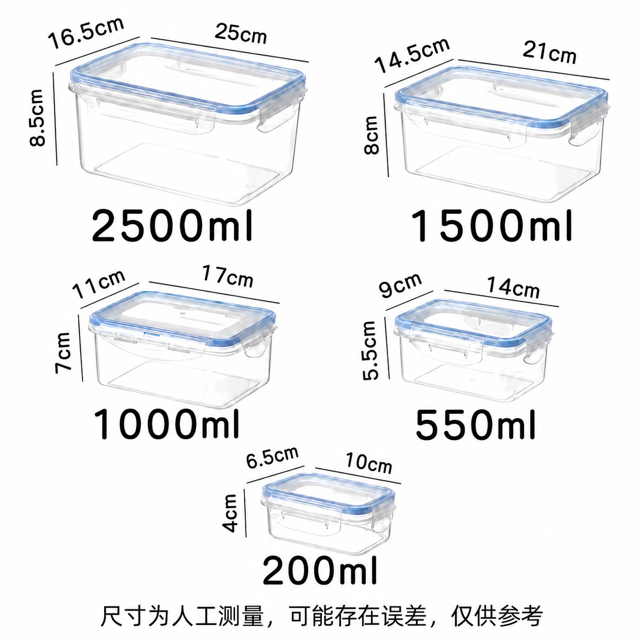 Refrigerador de cocina de grado alimenticio con cubierta caja de preservación rectangular transparente sellado caja de almacenamiento de frutas de plástico resistente al calor de microondas image 7