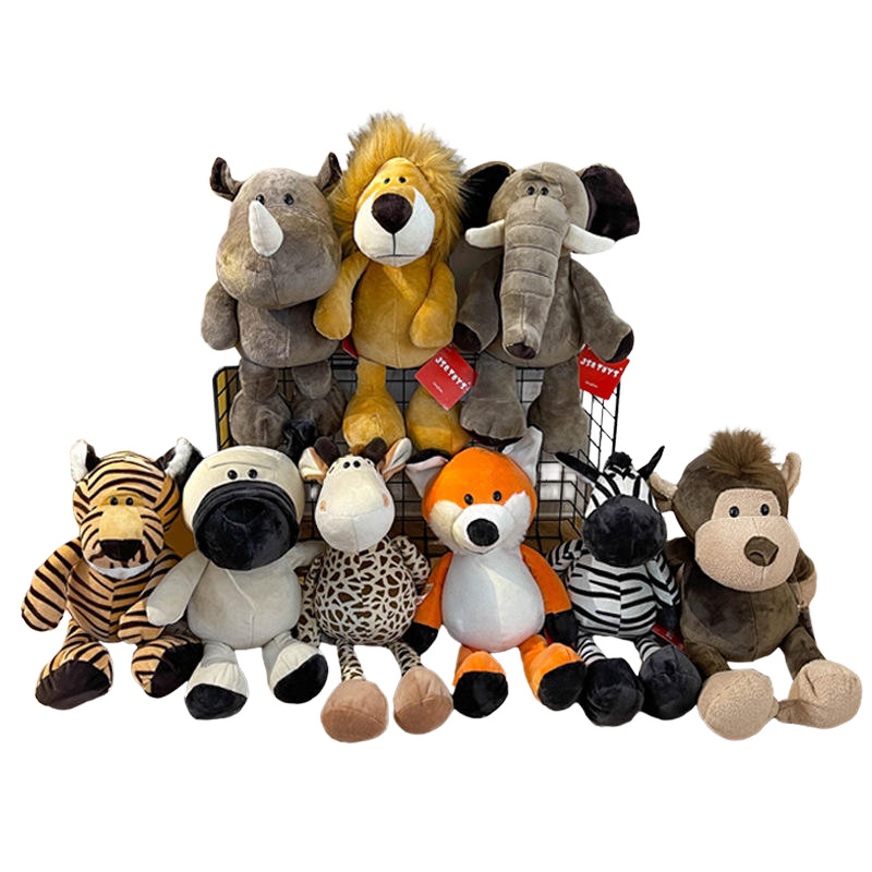 Nuevo transfronterizo jungla animal llavero elefante león colgante juguetes de peluche decoración bolsos llavero al por mayor
