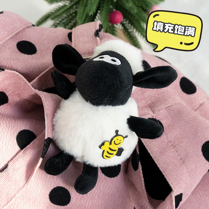 lindo lindo lindo pequeño cordero colgante juguete de peluche muñeca cordero bolsos colgante muñeca con llaveras muñeca de boda