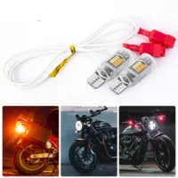 Мотоцикл подсветка T10 двухцветный поворотный фонарь T15 2835 16smd W5W задняя лампа ходовой лампы