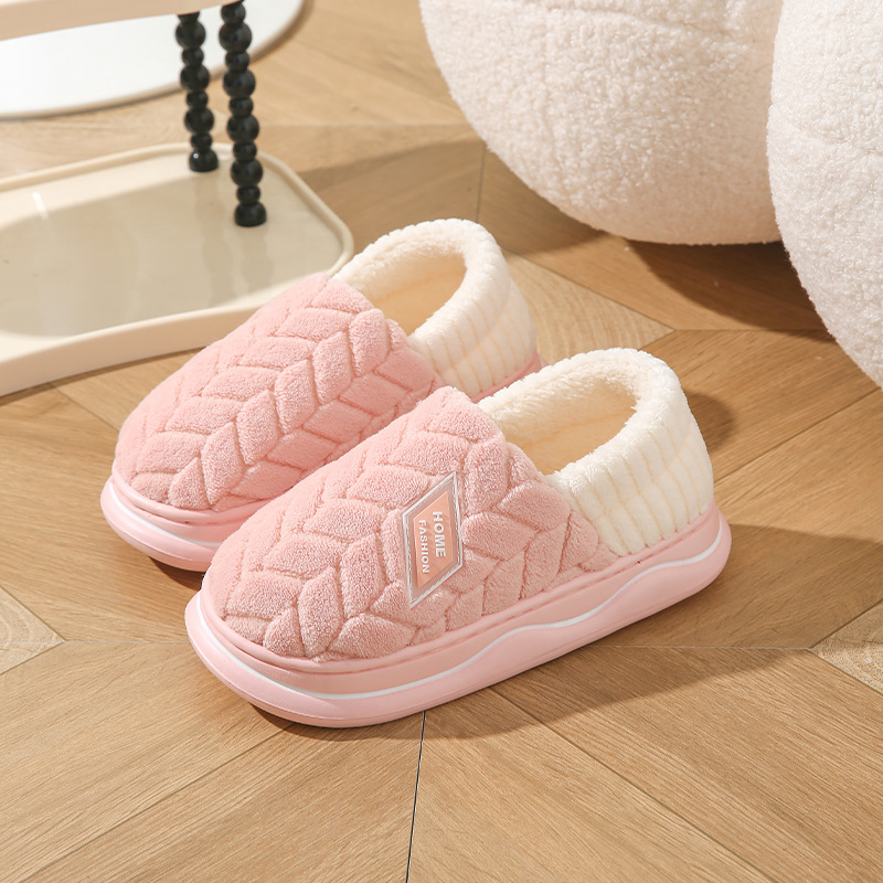 Zapatillas de algodón Cixi para mujer, otoño e invierno, muebles para el hogar, suela gruesa, felpa, zapatos para el hogar, ropa exterior, parejas, hombres cálidos, invierno