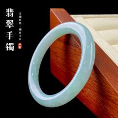 天然缅甸翡翠A货手镯批发 满色果绿圆条玉镯正品带证书母亲节礼物