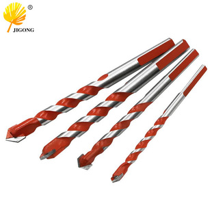 Multi-specification triangle shank overlord drill home ceramic drill bit glass drill bit iron drill wall metal flashlight drill bit