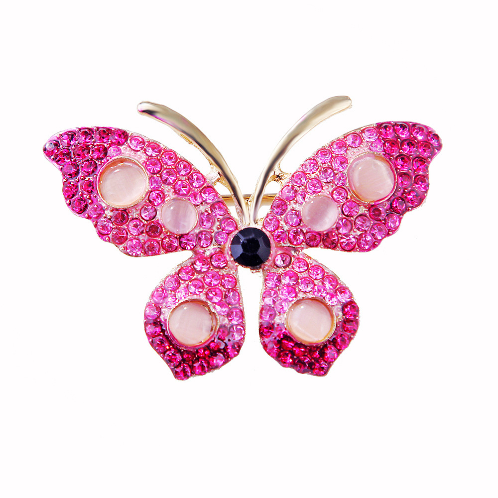 new creative rhinestone butterfly brooch female temperament fashion coat pin brooch corsage accessories_voghion.com