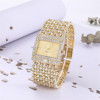 Fashionable square small quartz watch for leisure stainless steel, light luxury style