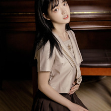 领带奶茶日本软妹中间服长袖水手服女学生校服班服学院风套装