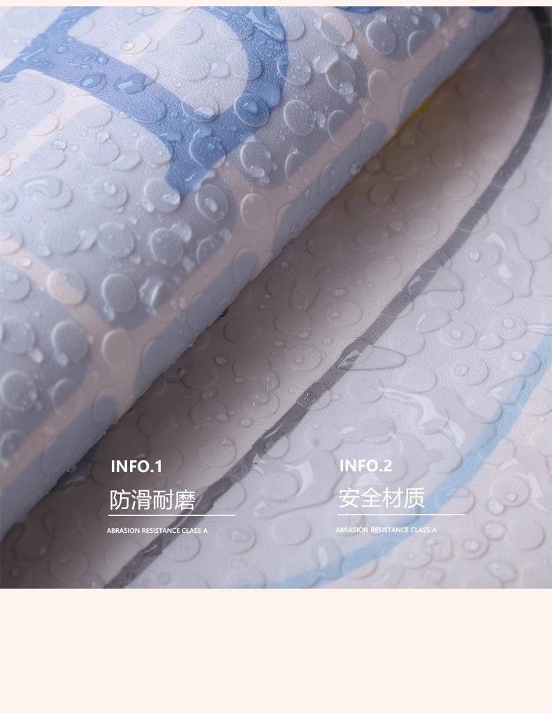 Hello Kitty bathroom anti-slip mat PVC shower and restroom anti-fall suction cup mat washroom shower no-wash floor mat