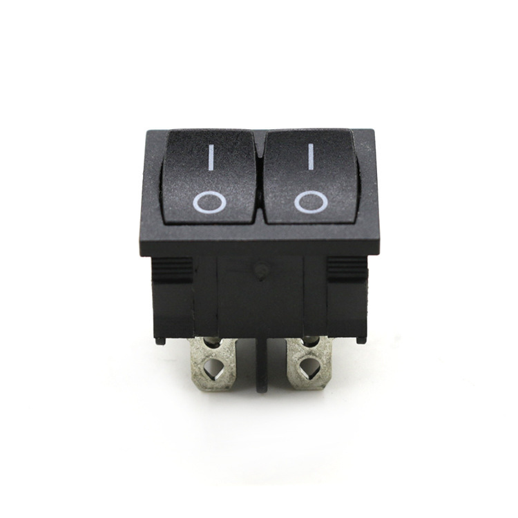 KCD5船型开关规格双联 方型船型开关 四脚两档船型开关