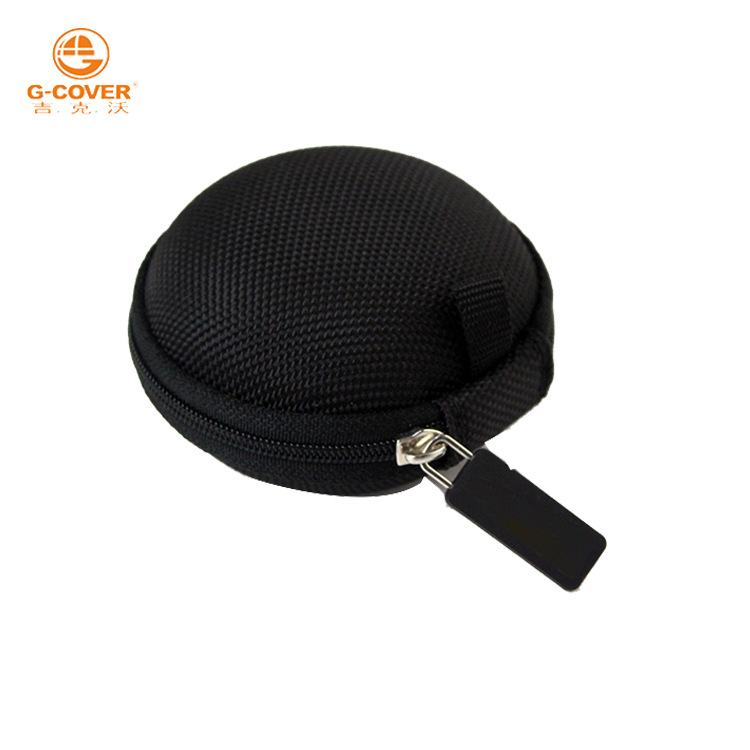 现货批发EVA耳机收纳包蓝牙耳机包圆形耳机盒eva硬壳数据线收纳包