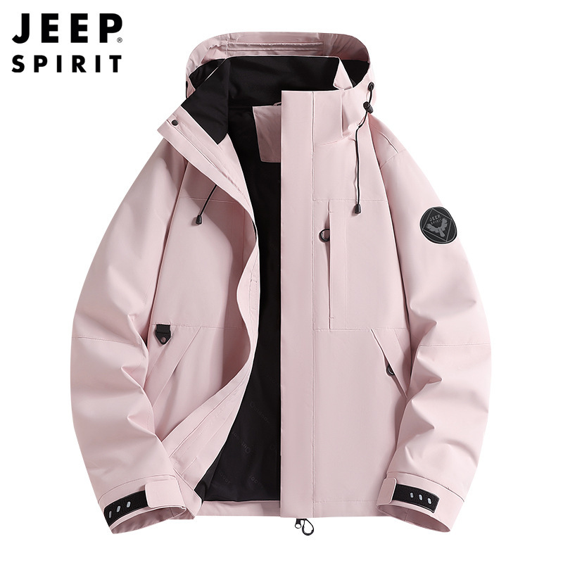 2025 Autumn and Winter New Couple Outdoor Jacket Loose Stand Collar Casual Windproof Jacket Jacket