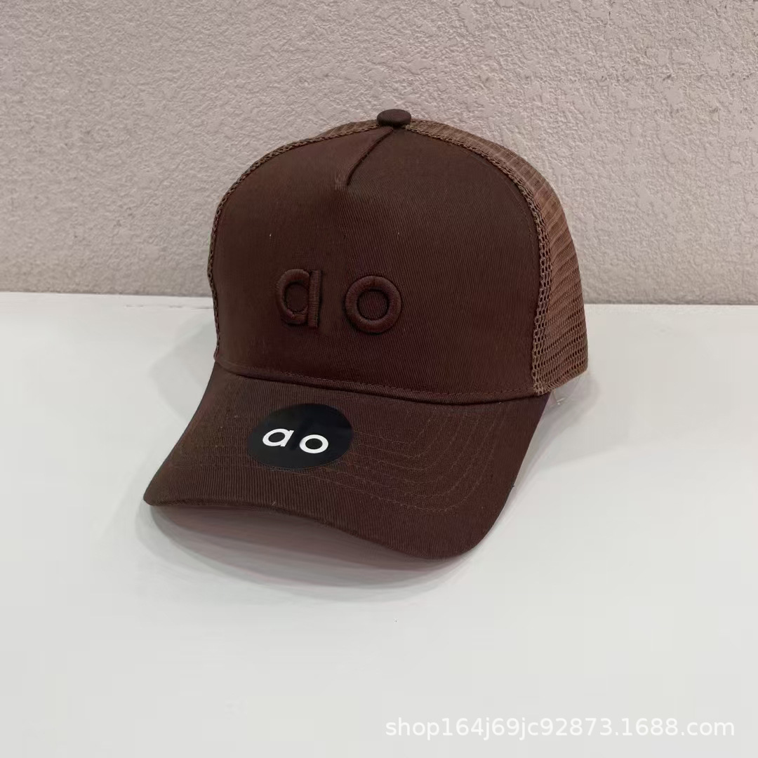 La nueva gorra de béisbol de malla alo bordado sombrero de techo rígido gorra de visera marca de moda sombrero de protección solar casual transpirable