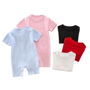 Baby Jumpsuit Summer Trousers Short-sleeved Climbing Suit Newborn Clothes Flat Corner Baby Hare Four Corner Jumpsuit
