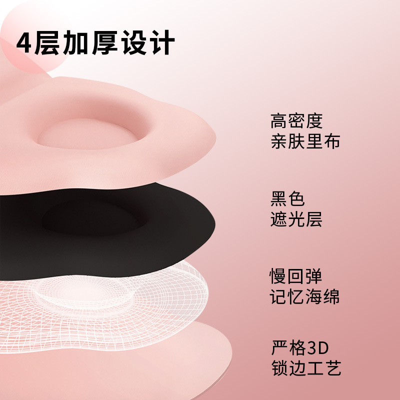 睡眠専用6D立体クラウドスリーピングアイマスク 昼寝・昼休み用 遮光・通気性 男女兼用 目の疲れを和らげます|undefined