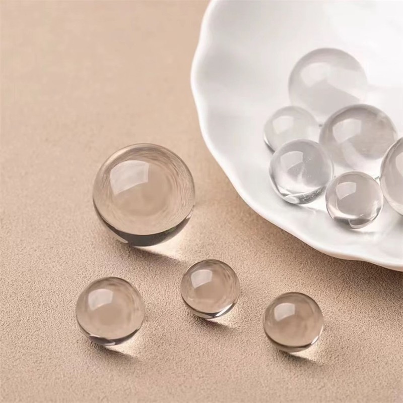 天然双A高品质白水晶无孔圆珠全净体单珠高冰透手工串珠DIY配件|undefined