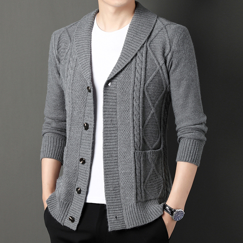 Cardigan in Medium Gray