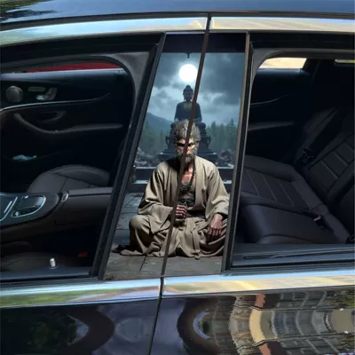 protective film black Wukong painted Meidu: Body sticker - black-wukong-5-1-pair-of-driver-and-co-pilot