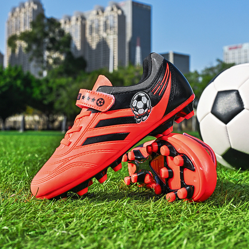 Zapatos de Fútbol Infantil con Tacos de Goma de Malla Ligeros para Césped Natural y Artificial