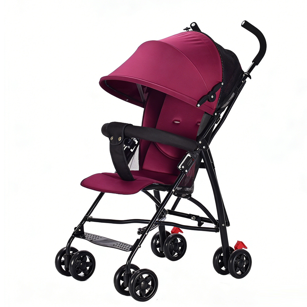 Carrincho de bebé ligero y plegable, carro paraguas para bebés simple para niños que se pueden sentar y caminar, artefacto mágico para niños, freno antichoque para viajar