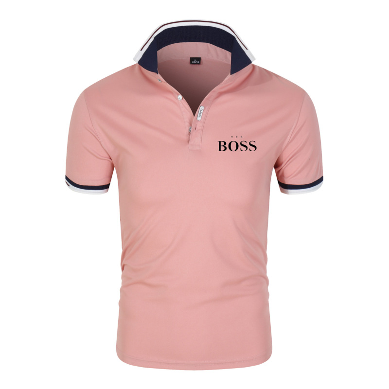 2024夏男性半袖tシャツファッション襟ポロシャツプリント綿糸半袖ポロシャツメーカー直供|undefined