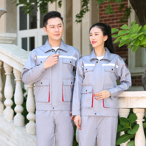 Acid and Alkali-Resistant, Corrosion-Proof, Breathable Chemical Plant Protective Workwear for Spring and Autumn, Long-Sleeved Electrician and Electronic Anti-Static Work Uniform