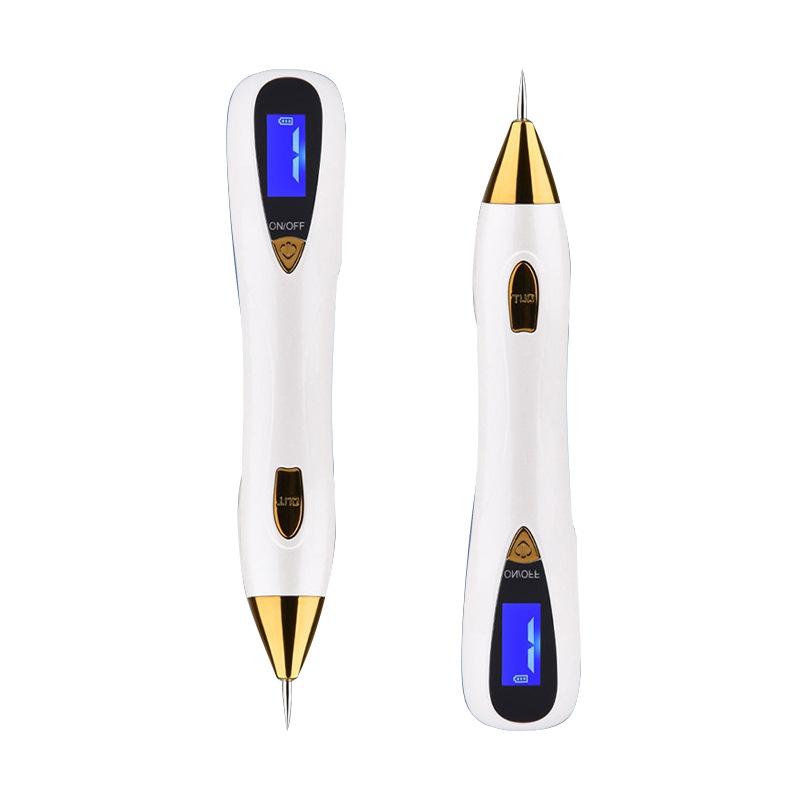 工厂直销9档新款扫斑笔带灯USB充电液晶屏疣痦子脸部美容仪扫痣笔