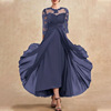 Lace shiffon long skirt, evening dress, 2024 years, European style, suitable for import, for bridesmaid