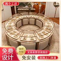 2026 chinese valentine's day & mid-autumn festival round design promotional booth | customizable rotating display stand with lights - wholesale manufacturer