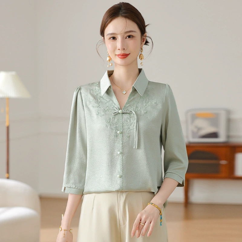 Мама средних лет летняя рубашка с семью рукавами